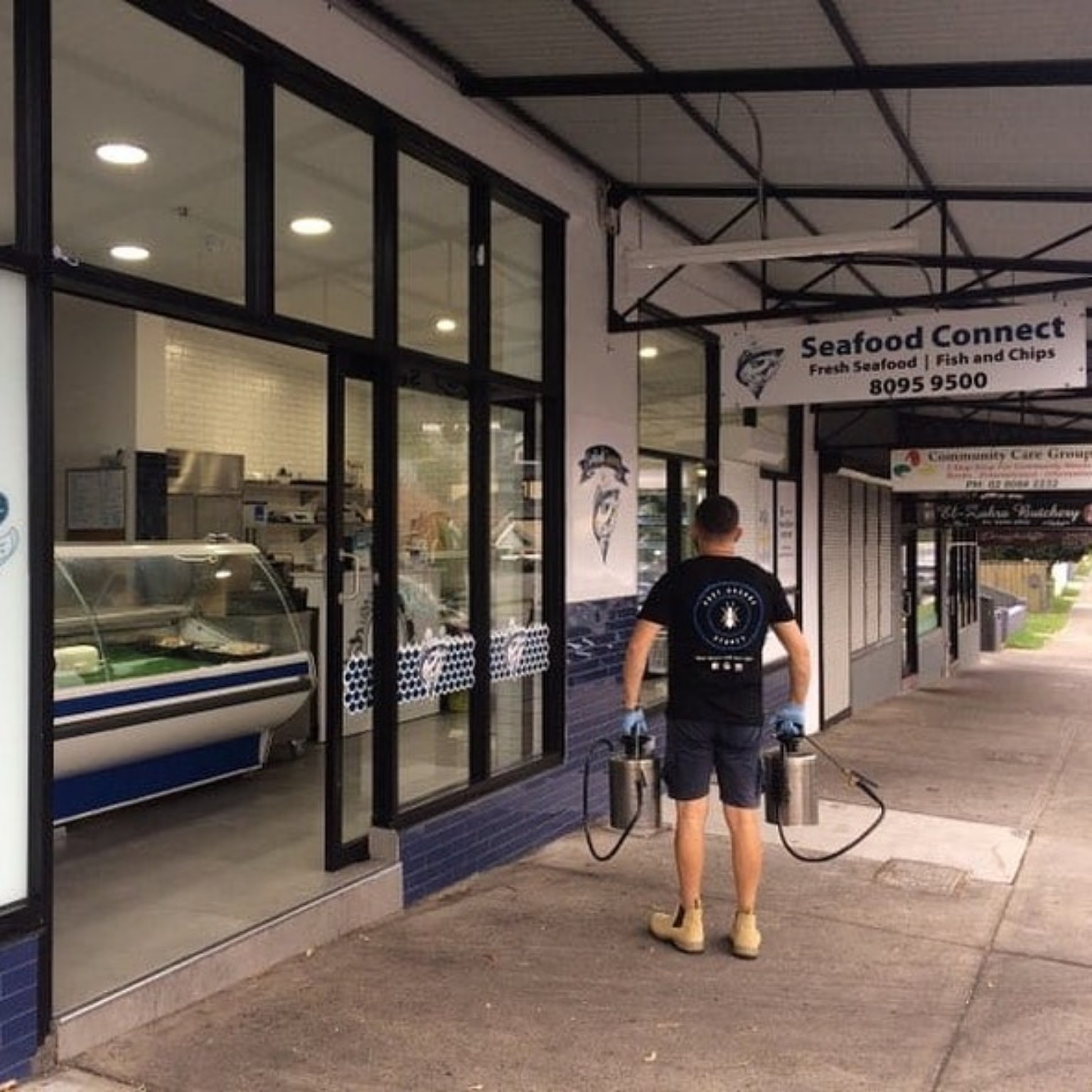 Pest Assure Sydney commercial pest control visit at a local business